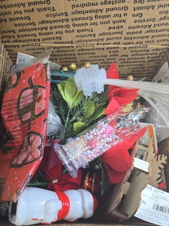 Ashland Other - ☀️Large Crafting Boxed Christmas Decor Assortment with Red Poinsettia Accents
